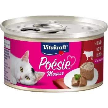 Comida húmeda para gatos Vitakraft Poésie Mousse ternera 85 g — mousse monodosis con ternera, alimento completo