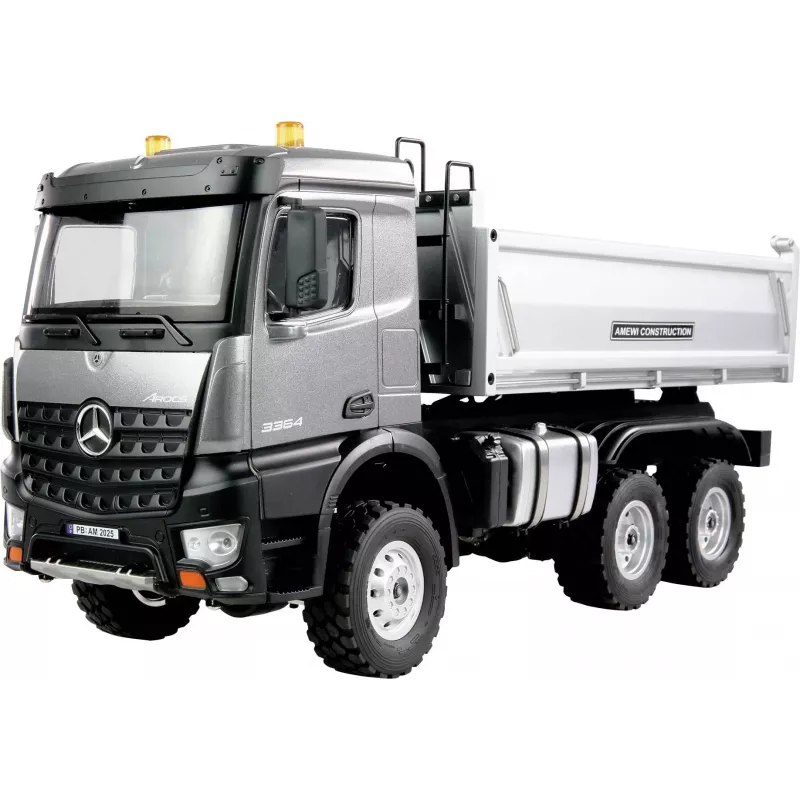 Amewi 22685 Mercedes-Benz Arocs Camión volquete 6x6 1:14 RTR, antracita