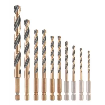 Set de brocas para metal DeWalt DT20620-QZ 10 piezas HEX 1/4