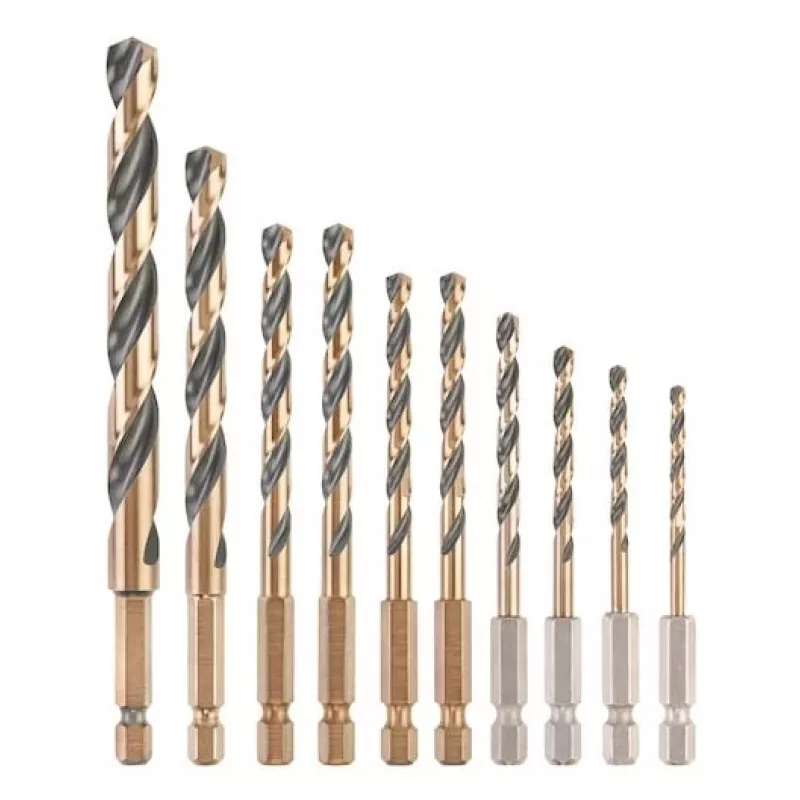 Set de brocas para metal DeWalt DT20620-QZ 10 piezas HEX 1/4