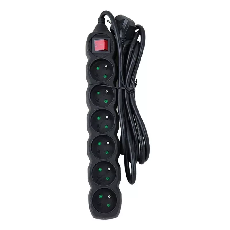 Alargador Esperanza ELK218K 3 m 6 toma(s) de CA para interiores negro