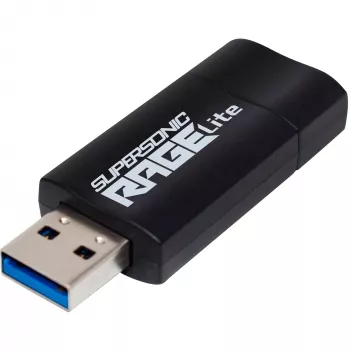 Memoria flash PATRIOT Rage Lite 512GB 120 MB/S USB 3.2 retráctil negra (PEF512GRLB32U)