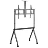 Soporte de TV MACLEAN MC-114 B soporte de suelo portátil para pantallas de 55–100 inch, carga máx. 120 kg, VESA 200x200–900x600, altura 115–152 cm, negro, estante