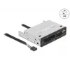 Lector de tarjetas DeLOCK 91708 USB 2.0 interno negro gris CF SD MicroSD
