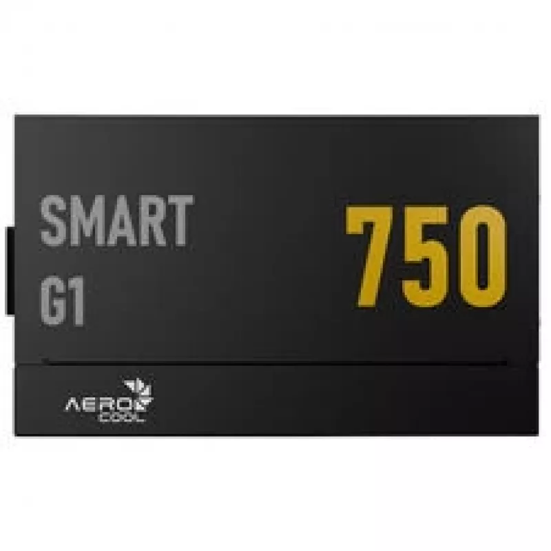 Fuente de alimentación AEROCOOL Smart G1 750W, 80 PLUS Gold, ATX 3.1, PCIe 5.1, negra