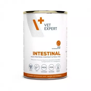 Comida húmeda para perros VETEXPERT Veterinary Diet Intestinal 400 g, ave, sin cereales, para recuperación tras cirugía digestiva