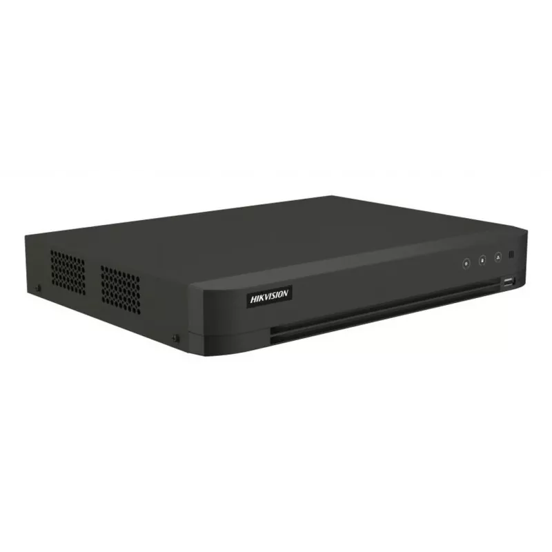 DVR Hikvision Pro Series 8 canales 5 MP 1U H.265 AcuSense, 8 entradas, Gigabit Ethernet, disco duro 12 TB, 12 V, 24 W