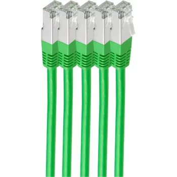 Cable de red ShiverPeaks BS75711-HG-SET5 verde 1 m Cat6 S/FTP