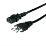 VALUE - Cable de alimentación - CEI 23-50 (M) a IEC 60320 C13 recto - AC 250 V - 10 A - 1.8 m - Negro - Italia