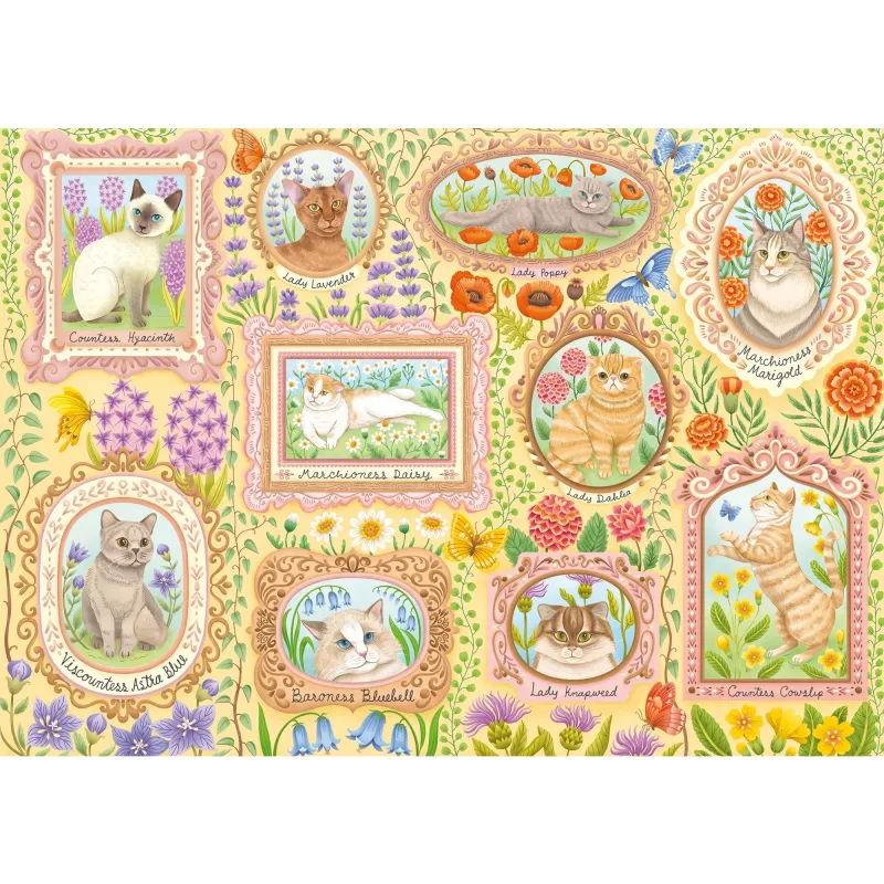 Puzle schmidt spiele Noble Cats in Blossom, 1000 piezas, modelo 59792