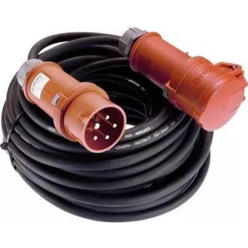 Alargador eléctrico AS Schwabe [conector macho CEE - conector hembra CEE] 16 A Negro 25,00 m 61015 (61015)