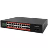 Switch de red QOLTEC Gigabit Ethernet PoE 24xRJ45 2xSFP