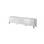 Mueble RTV ABETO 200x42x52 blanco/blanco brillante