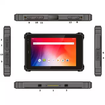 Tablet robusta para exteriores ALLNET X-trail-100-Intel con Windows, NFC y LTE