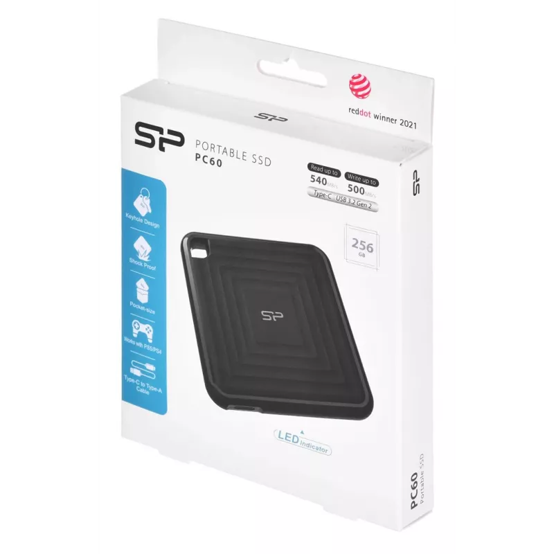 Silicon Power PC60 256 GB USB Type-C 3.2 Gen 2 (3.1 Gen 2) negro