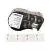 Brady, M4-49-427, vinilo autolaminante, blanco/transparente, 25,40 x 9,53(25,40) mm, permanente, para diámetro de cable de 2,70 – 5,10 mm (260 uds.) (170750)