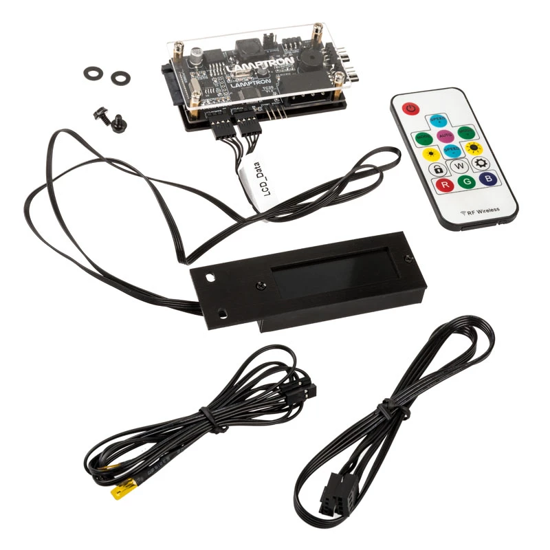 Controlador PCI de ventiladores y LED RGB Lamptron TC20, negro – hub de ventiladores/LED montado en ranura PCI