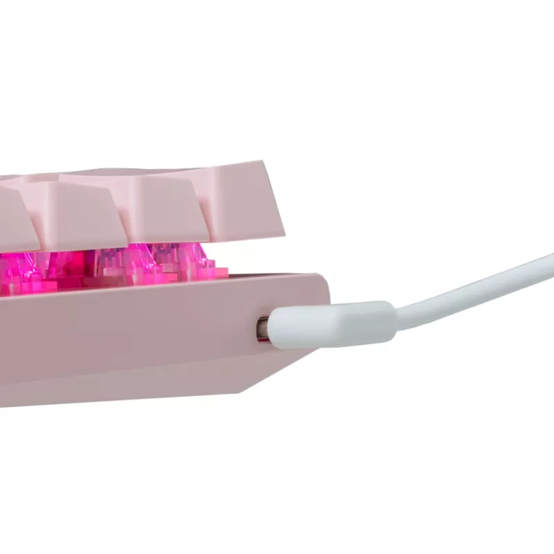 Teclado mecánico gaming White Shark Wakizashi GK-002421V2 rosa US-Blue-Layout