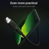 Cable Lightning a USB-A Green Cell KABGC12, 2 m, Lightning – USB A, negro