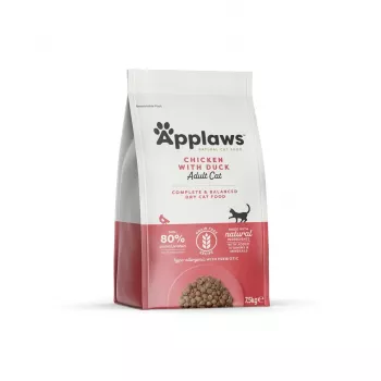 APPLAWS Pollo con Pato - Alimento seco para gatos - 7,5 kg