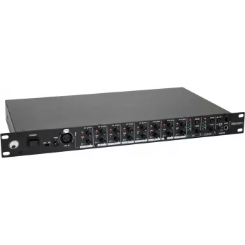 Mesa de mezclas DJ/PA Omnitronic EM-280 — Mesa de mezclas de 8 canales con entrada USB y controles básicos