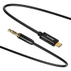 Baseus Yiven cable de audio USB-C a minijack 3,5 mm, 1,2 m (negro)