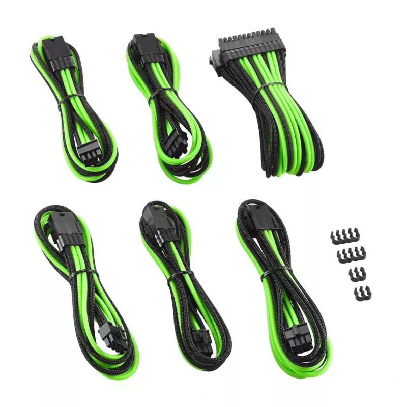 Cable de alimentación interno CableMod CM-PCAB-BKIT-NKKLG-3PK-R negro verde