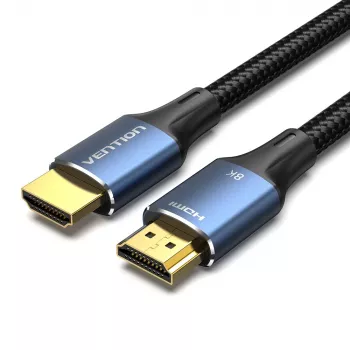 Cable HDMI-A macho a macho HD de algodón trenzado Vention 8K 5M azul aleación de aluminio Type