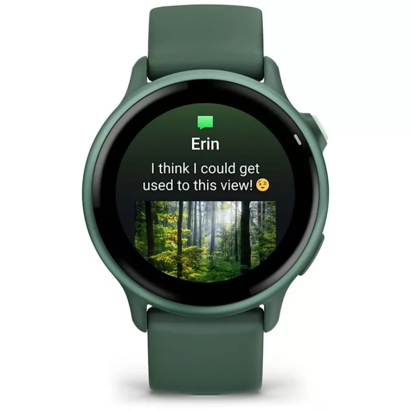 Smartwatch GARMIN vívoactive 6 – reloj deportivo, carcasa de aluminio/polímero de 42 mm, AMOLED 1,2 pulgadas, GPS, 5 ATM, HR óptico, SpO2, 8 GB, verde