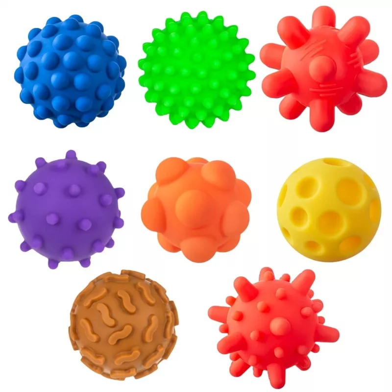 Pelotas sensoriales sin agujeros TULLO 8 uds.