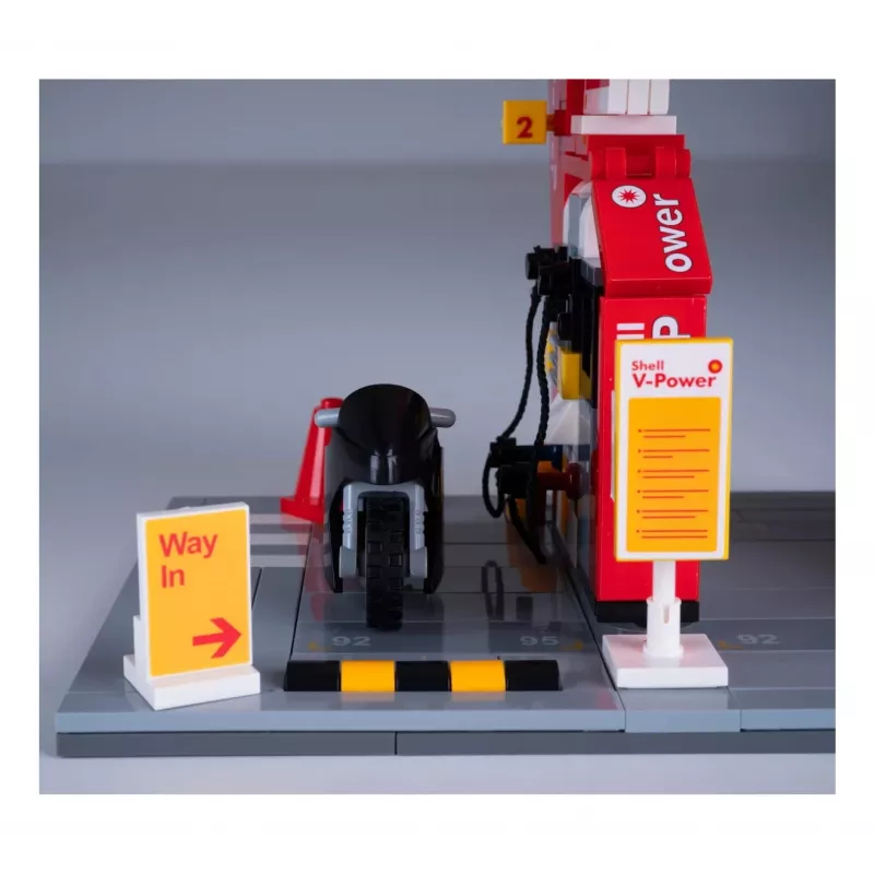 Modelo de gasolinera Jamara CaDA Shell 402858 con diseño detallado