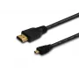 Cable HDMI SAVIO CL-39 1 m — Type-A (conector macho) a Type-D Micro (conector macho), HDMI 1.4, 4096x2160, ARC, Ethernet, contactos dorados, negro