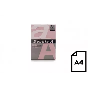 Papel de color Double A, 80 g, A4, 500 hojas, rosa