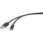 Renkforce RF-4536472 Cable USB 0,3 m USB 3.2 Gen 2 (3.1 Gen 2) USB A USB C negro (RF-4536472)