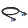 Cable de red DeLOCK RJ45 Cat.6A S/FTP en ángulo 1 m negro