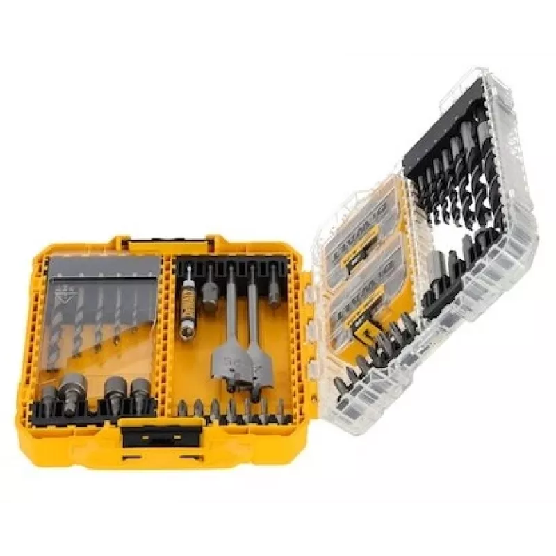 Set de DeWalt con 100 tornillos Pozidriv – juego de fijación, tamaños surtidos para aplicaciones en madera y metal