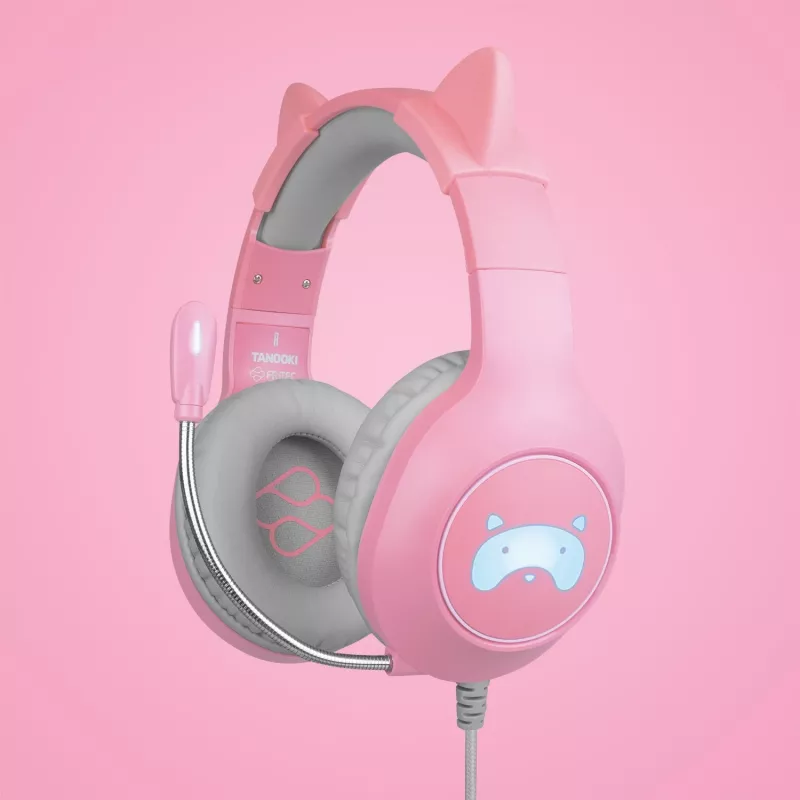 FR-TEC Tanooki auriculares con cable diadema gaming gris - rosa (FT2021)