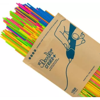 Filamento 3Doodler Create+ y Pro+ 250 PLA\Neon Sunset Mix\ ácido poliláctico (PLA) azul - verde - naranja - rosa - violeta - amarillo 2 g (PL-NEONS-250) 3mm