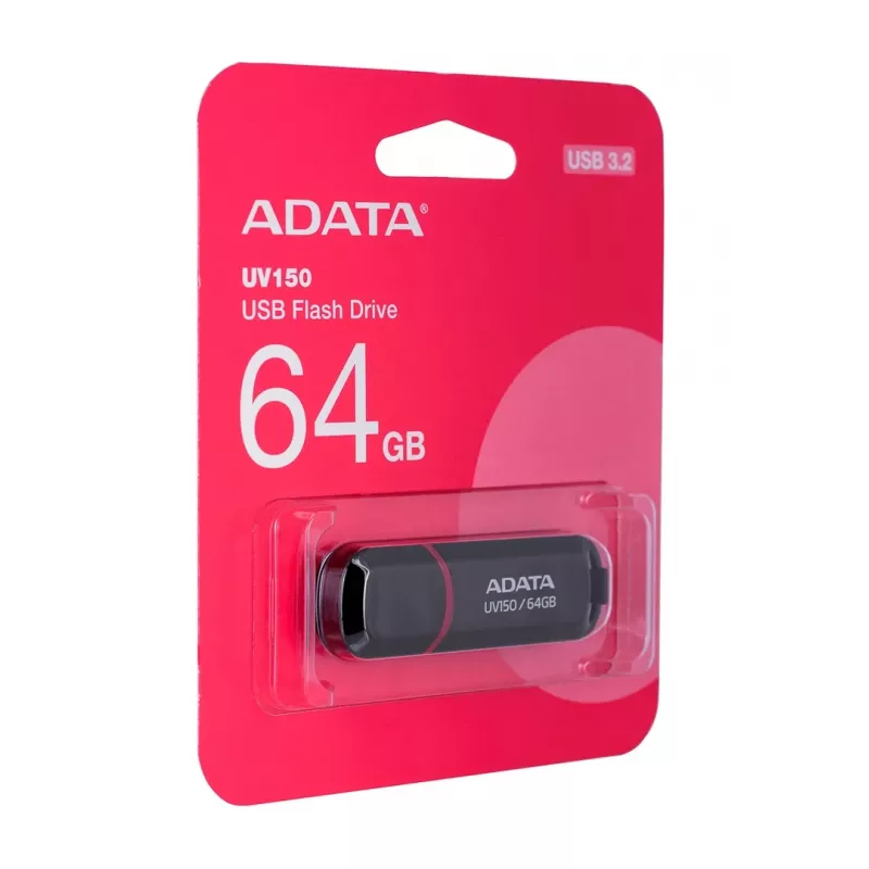 ADATA 64GB DashDrive UV150 Unidad flash USB USB Type-A 3.2 Gen 1 (3.1 Gen 1) Negro