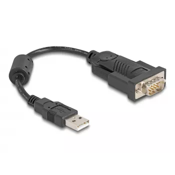 Cable serie DeLOCK 61549 negro 0,25 m USB Type-A RS-232