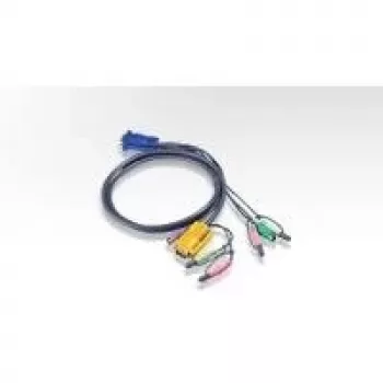 ATEN cable de teclado/vídeo/ratón (KVM) - 15 pines SPHD (M) - PS/2, 6 pines, HD-15 (M) - 5 m (2L-5305P)