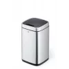 Durable TOUCH 12L rectangular acero inoxidable plateado negro