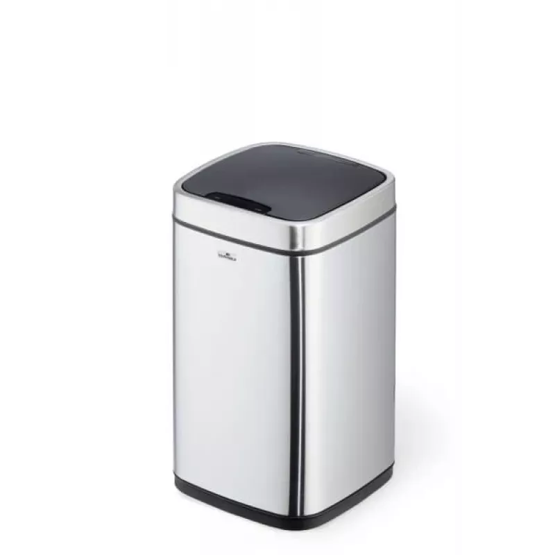 Durable TOUCH 12L rectangular acero inoxidable plateado negro