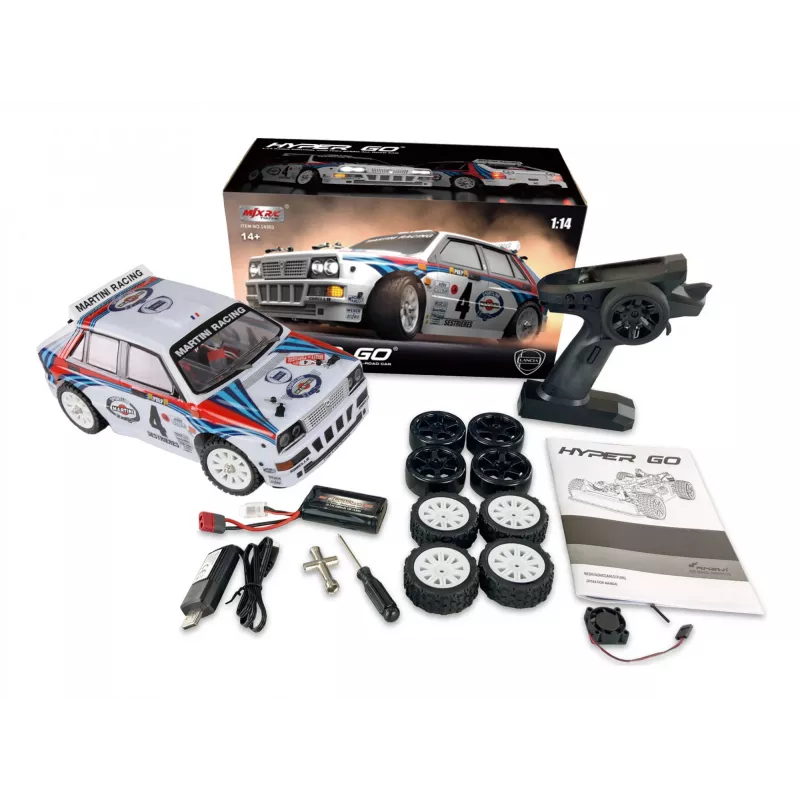 Coche radiocontrol Amewi Hyper Go Lancia Delta HF Integrale 4WD rallye drift modelo (MPN 21109)
