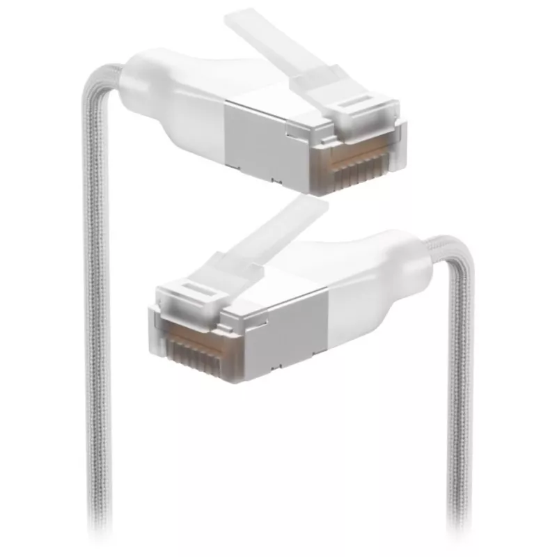 Cable de red Ubiquiti UACC-Cable-Patch-EL-C6A-12M-W RJ-45 Cat6a 12m transparente blanco