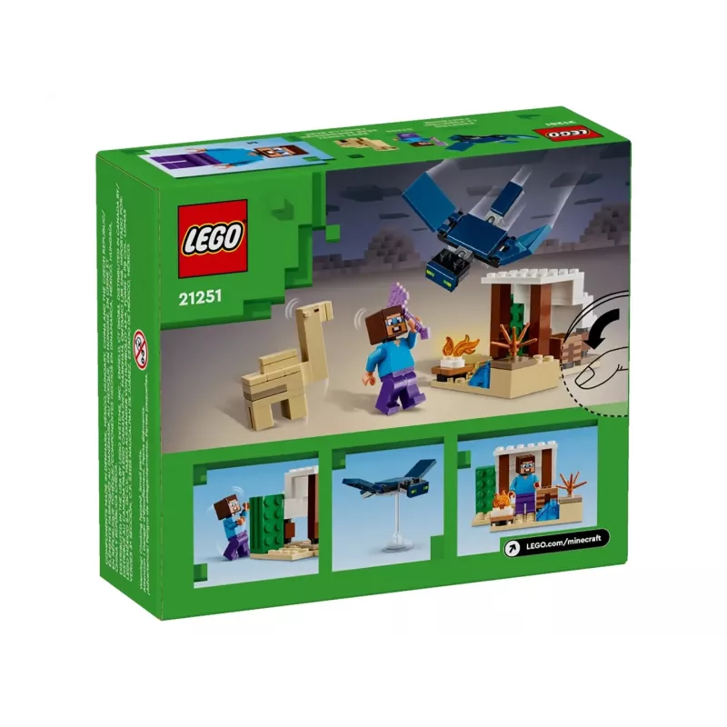 LEGO Minecraft 21251 Expedición al desierto de Steve Set de construcción de bioma de juguete