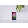 Funda para smartphone iKins para iPhone XR — diseño de flores acuáticas, negra
