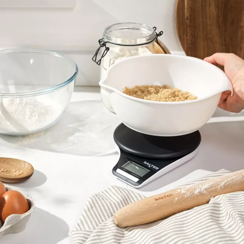 Báscula de cocina Salter Electronic Jugscale negra/blanca