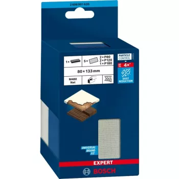 Malla de lijado Bosch 2608901635 reducción de polvo para madera y pladur, compatible con velcro, grano grueso no especificado