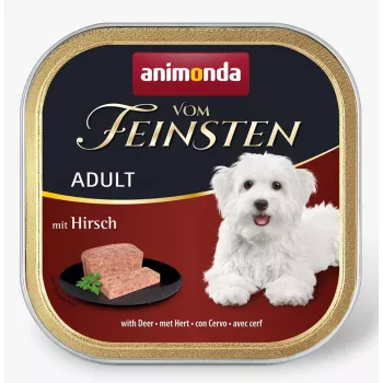 Comida húmeda para perros animonda Vom Feinsten Adult, sabor ciervo, 150 g envase, 10,5 % proteína, 4,5 % grasa